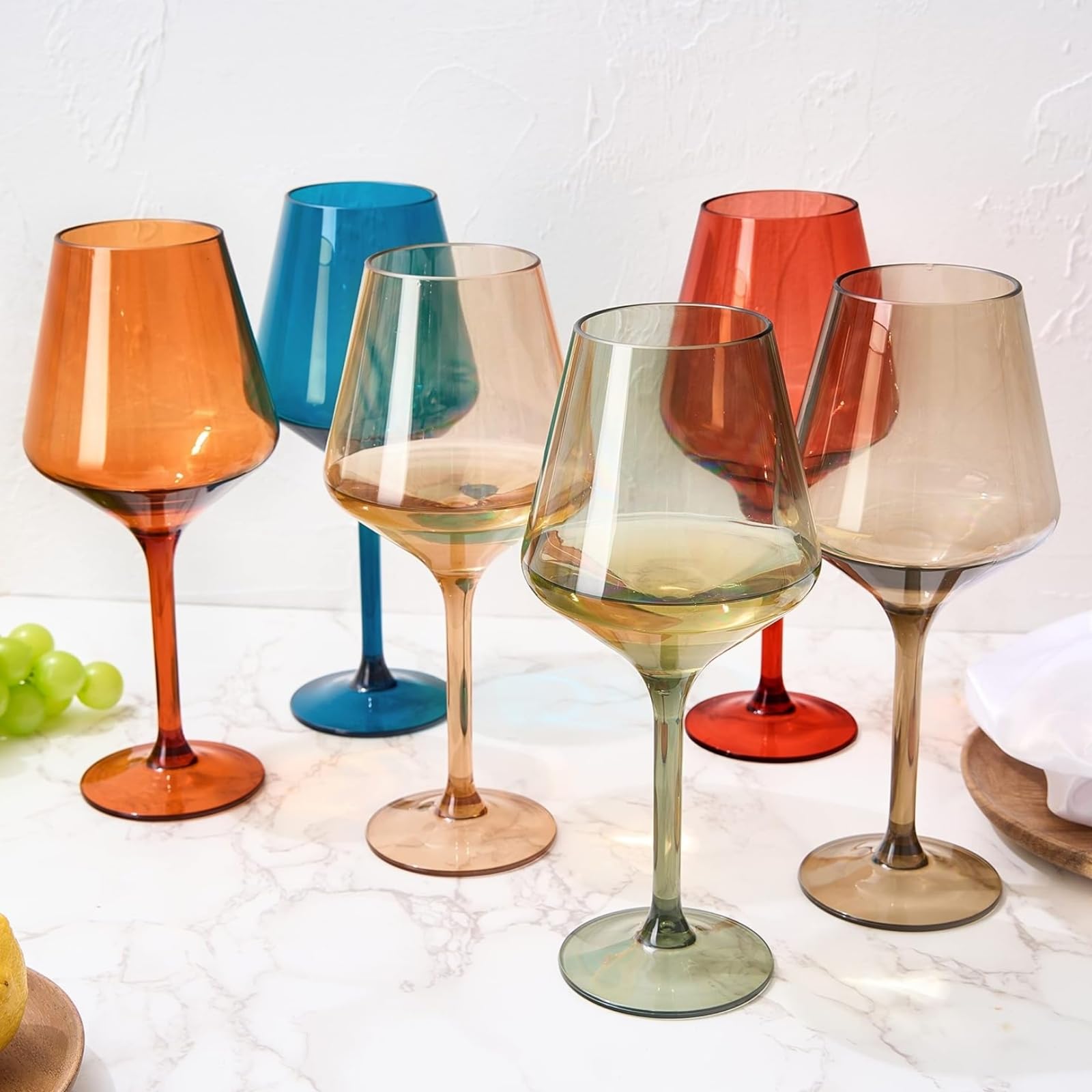 The Wine Savant dishwasher-safe plastic glass, durable for outdoor use.