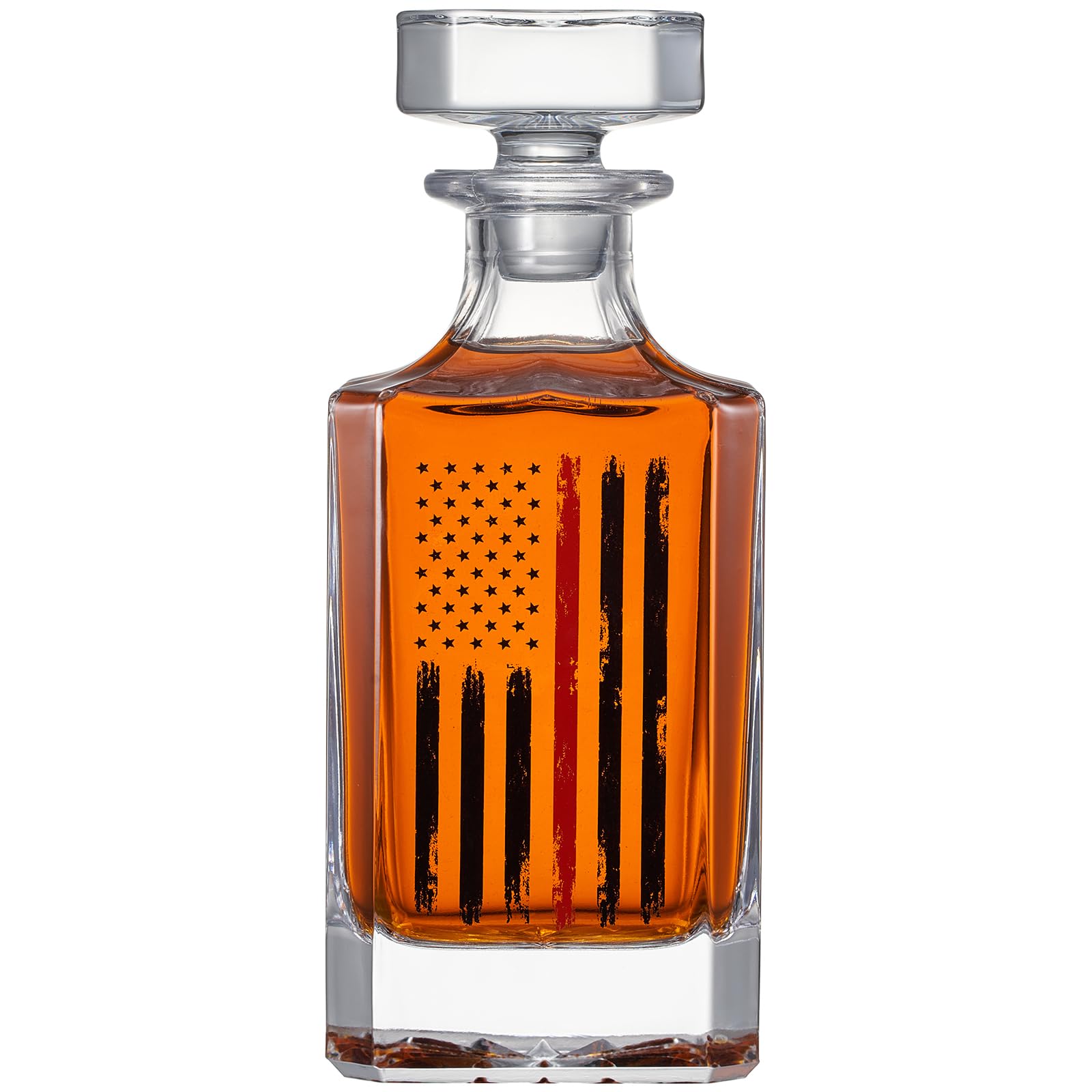 The Wine Savant firefighter decanter and glasses set ready for a stylish whiskey ritual.
