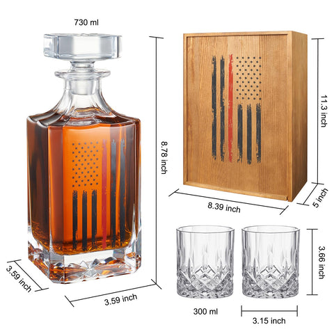 The Wine Savant firefighter wooden gift box frames a thoughtful, ready-to-gift presentation.