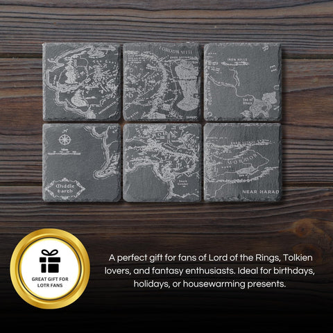 The Wine Savant LOTR map coaster serves as a thoughtful fantasy gift and decor