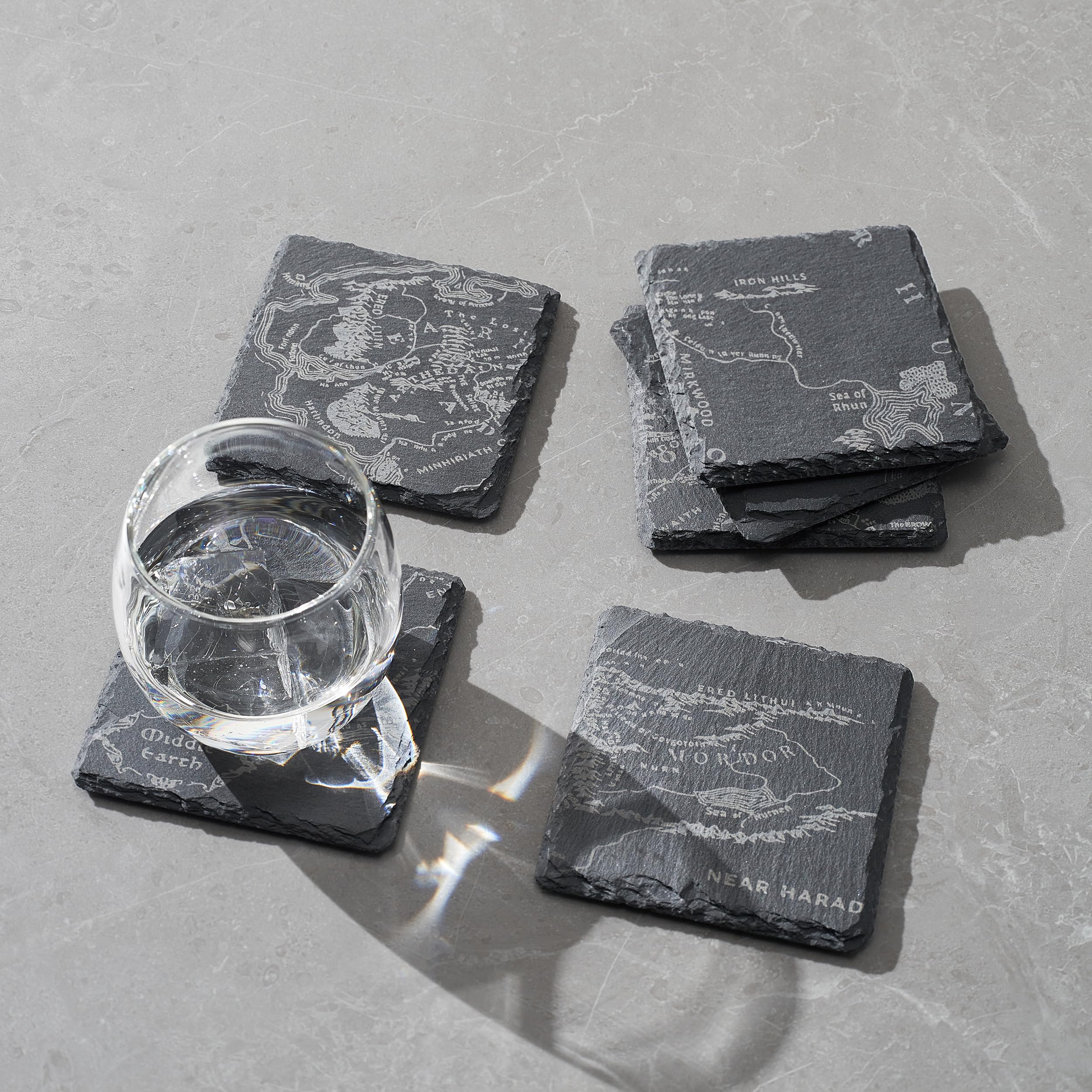 The Wine Savant LOTR map coaster adds collectible-friendly fantasy art to any room