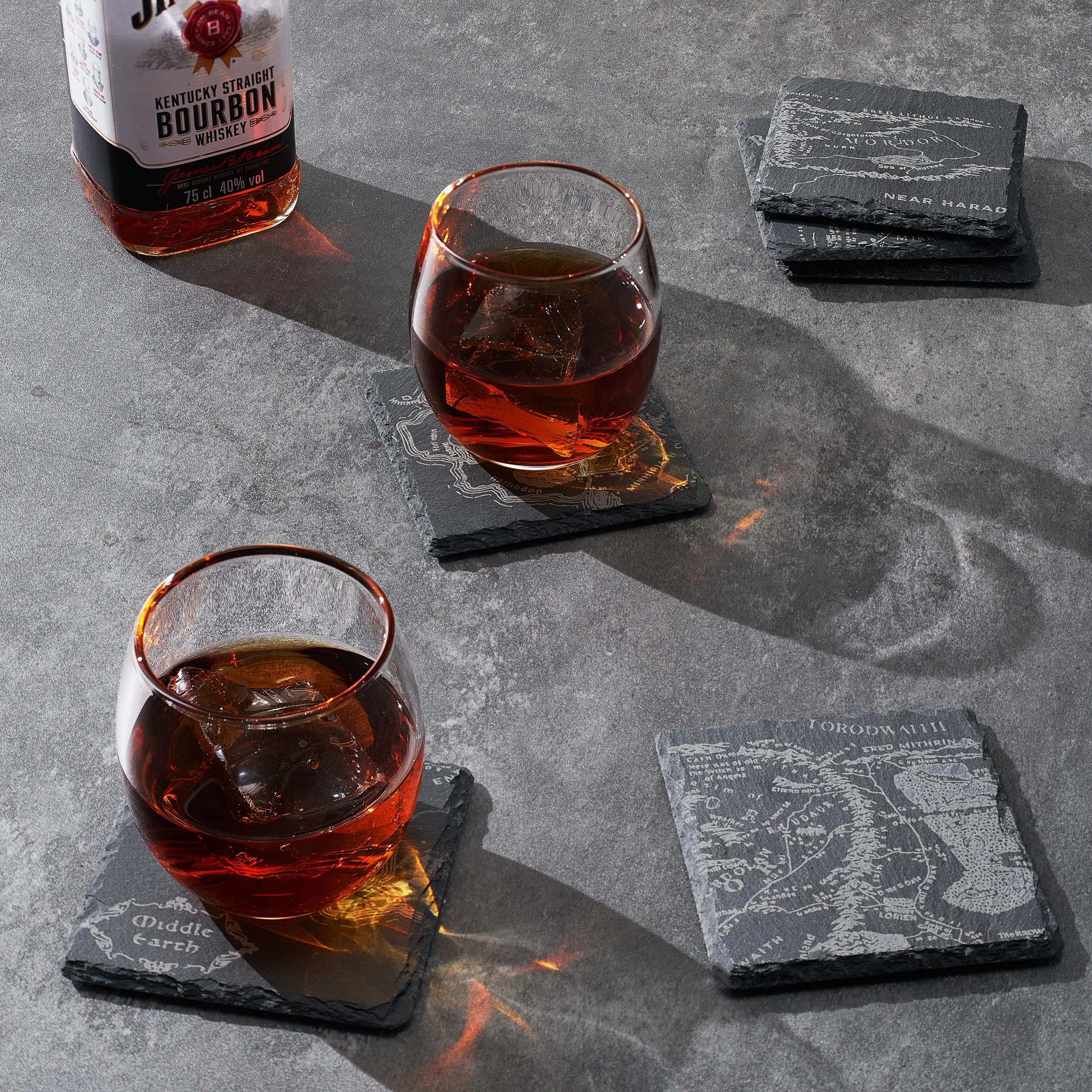 The Wine Savant LOTR map coaster enhances table protection with characterful design