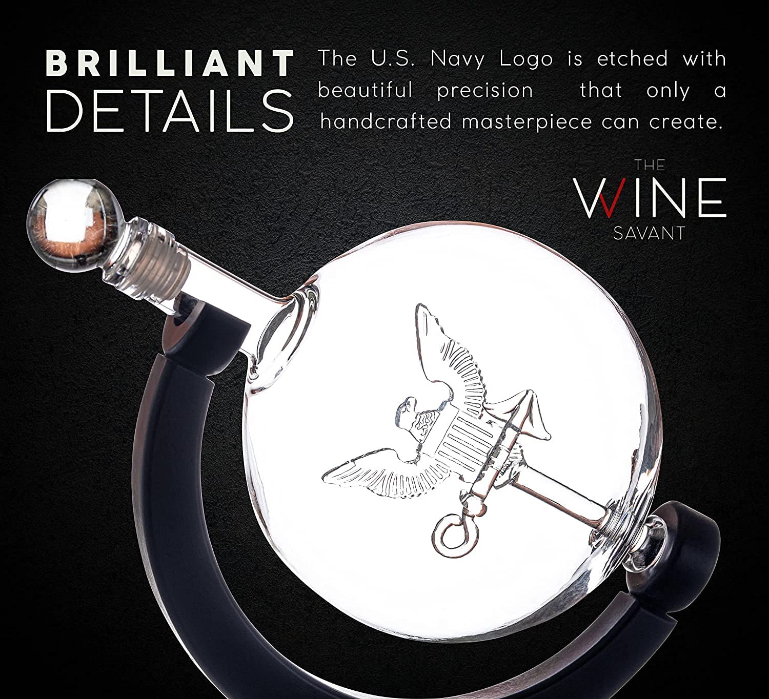 The Wine Savant precise pour neck enables controlled servings