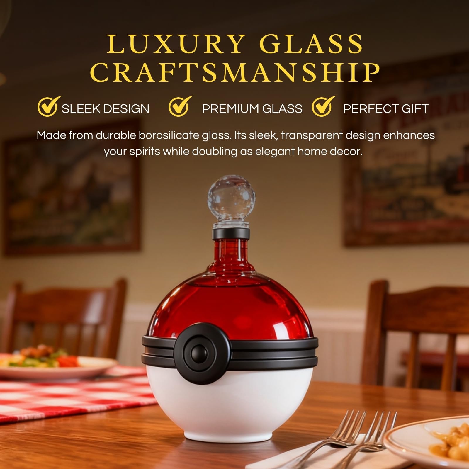 The Wine Savant premium borosilicate glass ensures clarity and durability for everyday serving.