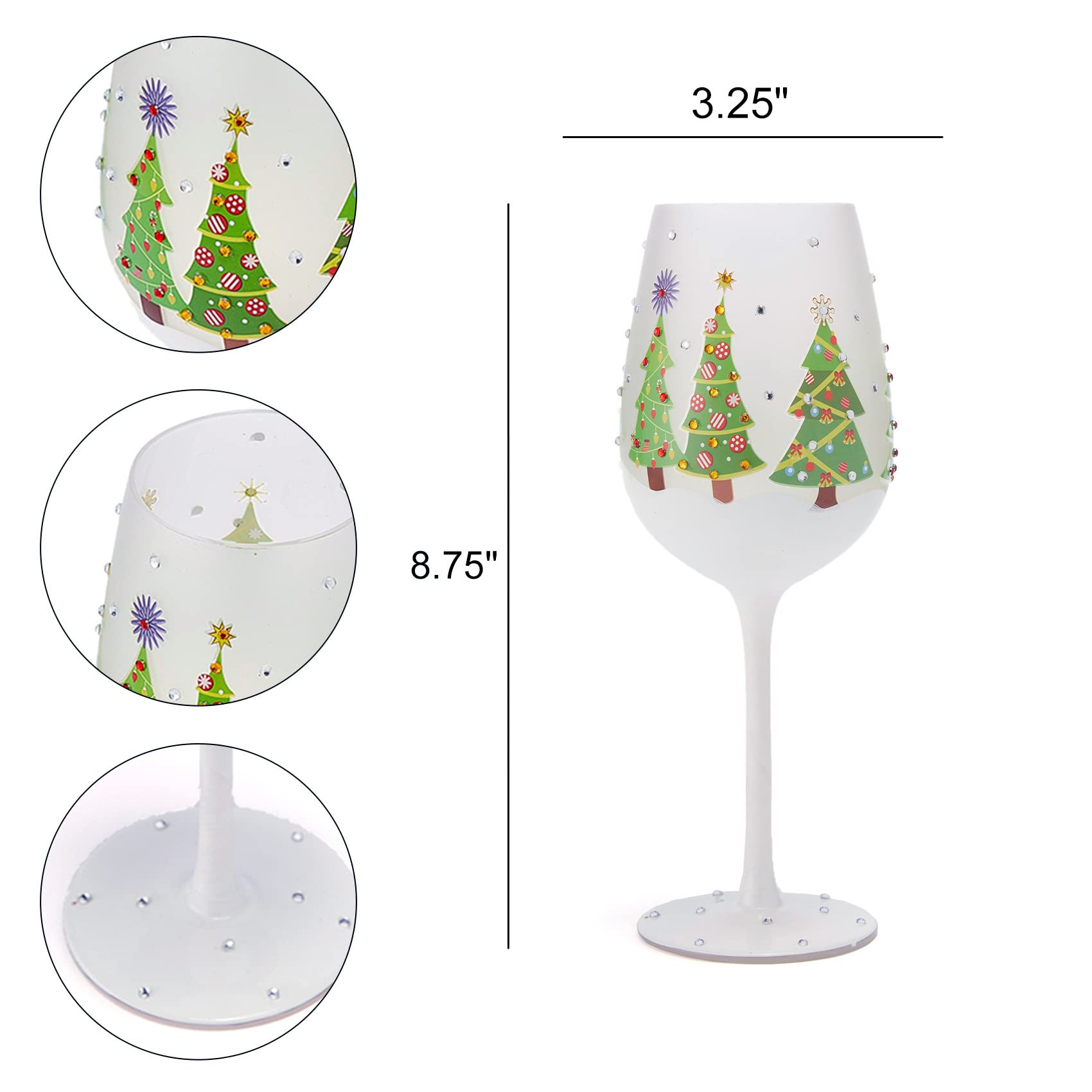 The Wine Savant winter tree glass enhancing festive table displays