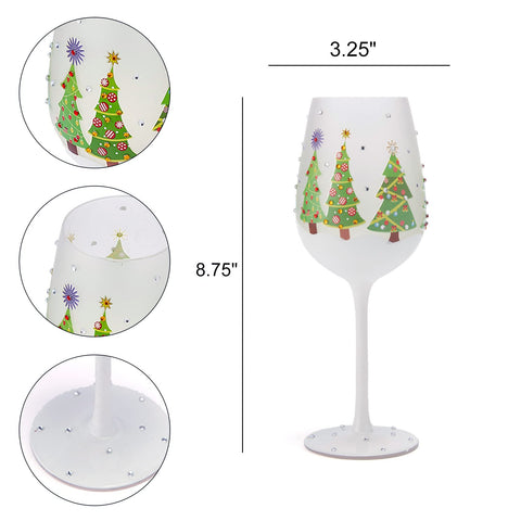 The Wine Savant winter tree glass enhancing festive table displays