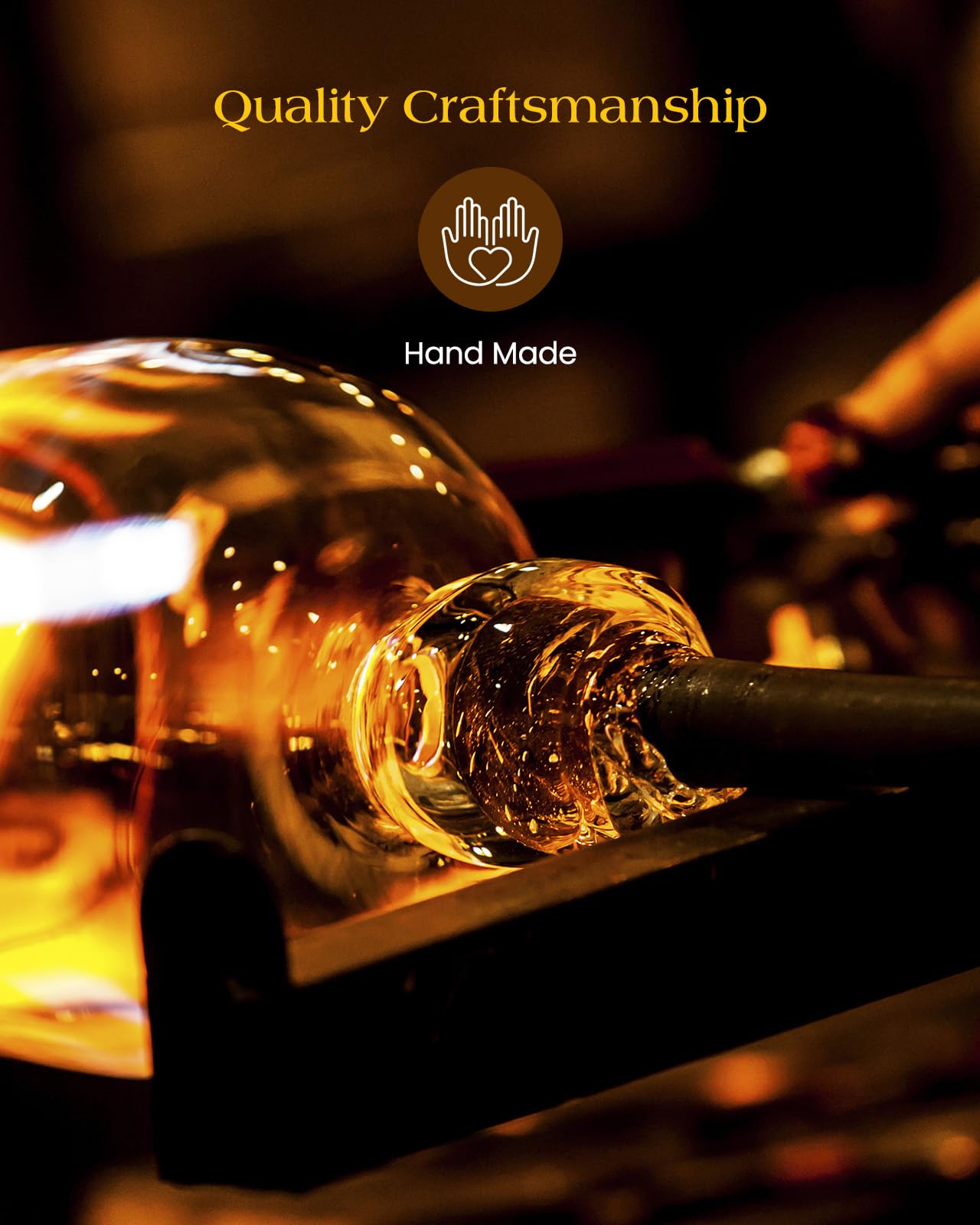 The Wine Things hand-blown decanter showcases artisanal craftsmanship for whiskey enthusiasts.