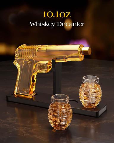 Lead-free glass decanter from The Wine Things for safe, enjoyable tasting.