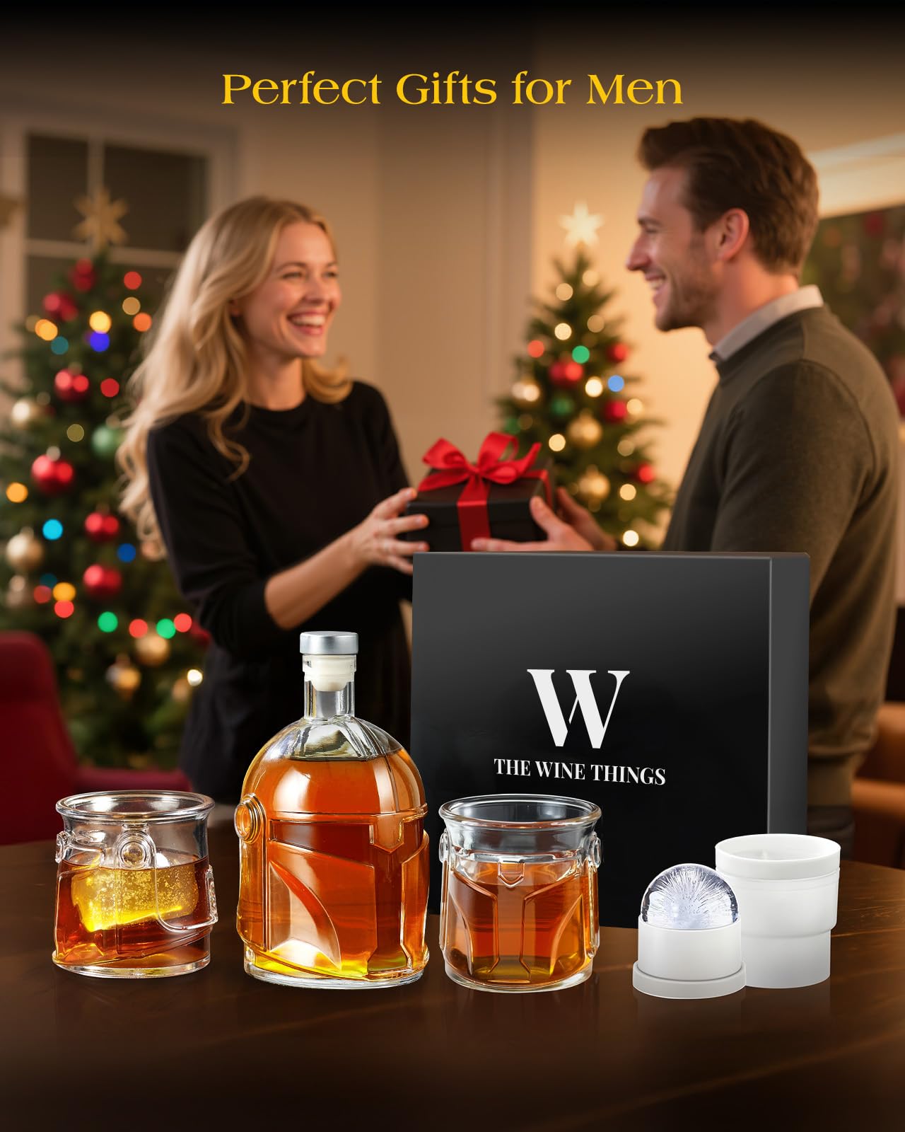 The Wine Things decanter set suits whiskey, vodka, brandy, and more.