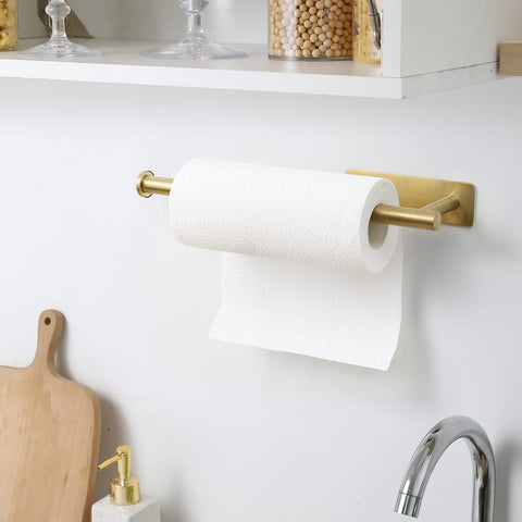theaoo bathroom paper towel holder in matte black complements décor