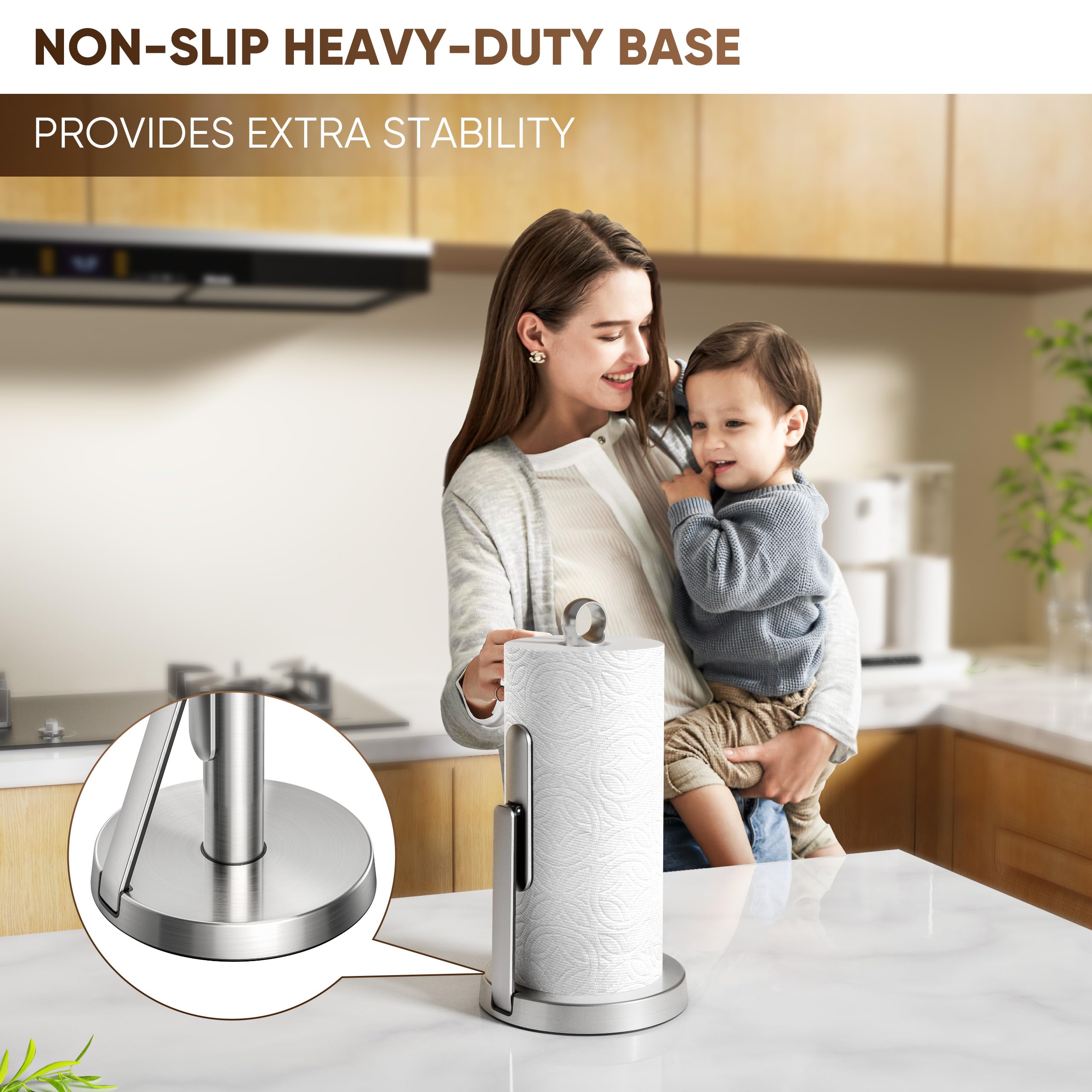 theaoo heavy-duty base keeps towels in place during busy tasks.