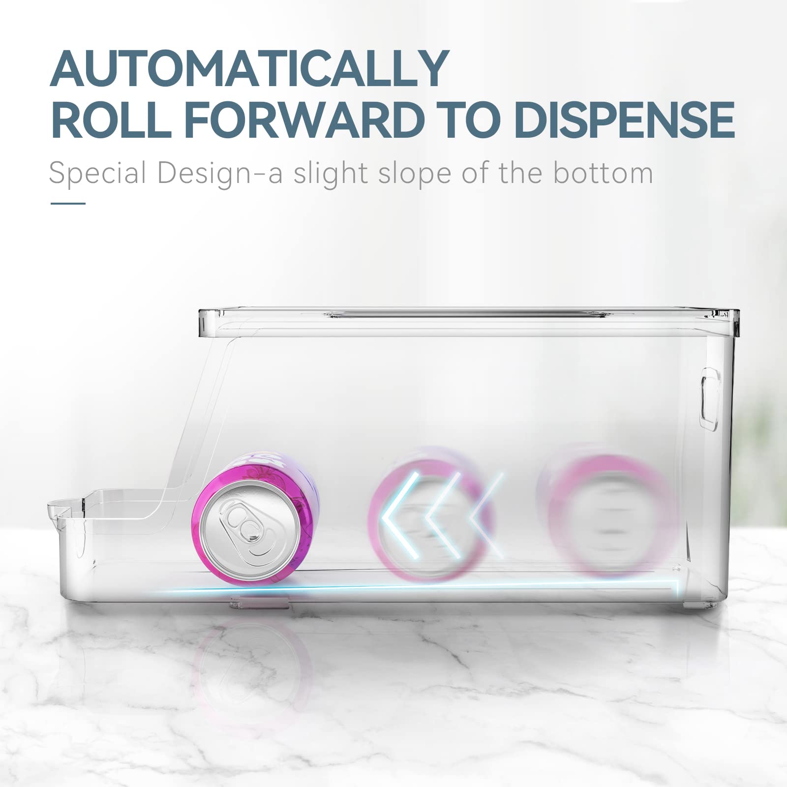 theaoo multi purpose fridge organizer holds cans, bottles, and yogurts neatly