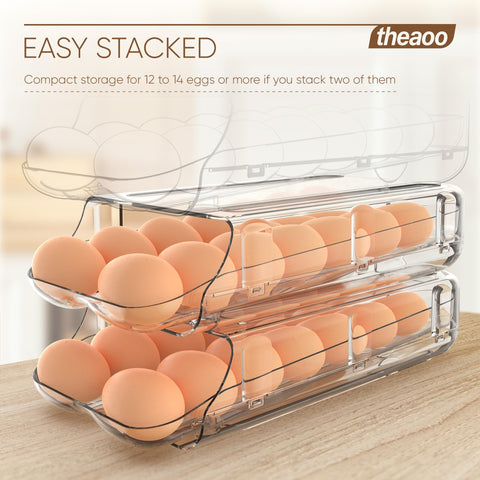 theaoo see-through top allows quick check of egg levels.