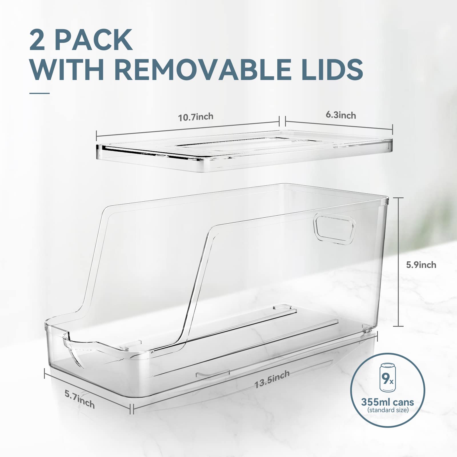 theaoo stackable can bin features a back handle for easy relocation