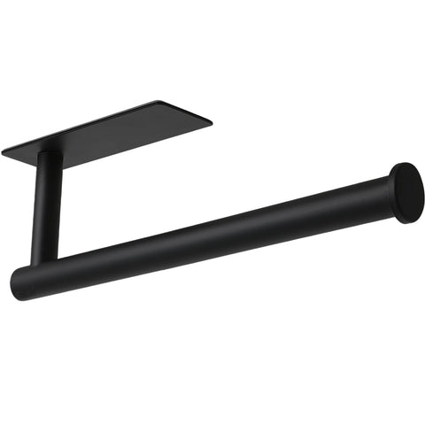 theaoo under-cabinet paper towel holder, matte black, front view for organized counters.