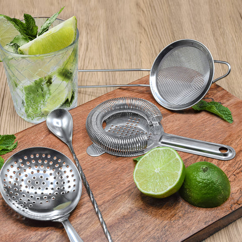 The Barsentials stirring spoon 11 inches for versatile shaker compatibility.