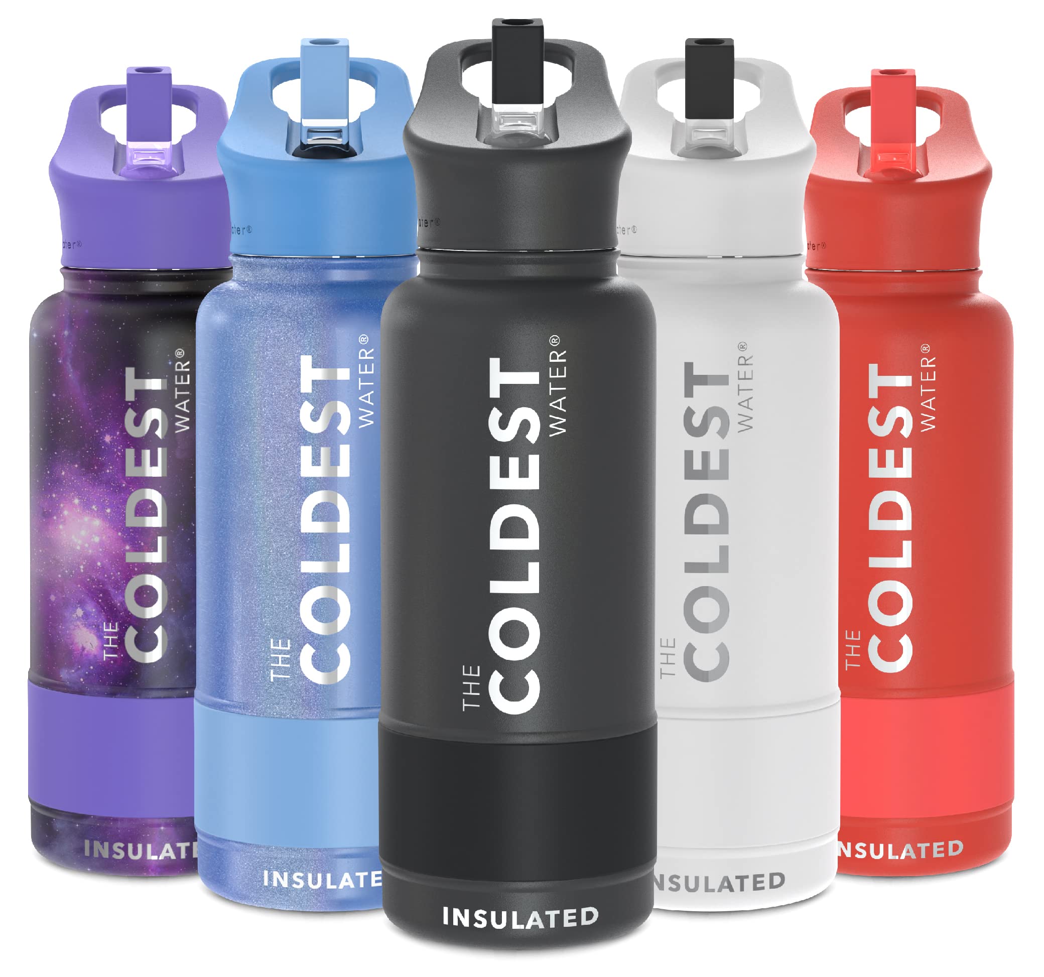 The Coldest Water bottle features a leak-proof seal for mess-free transport.