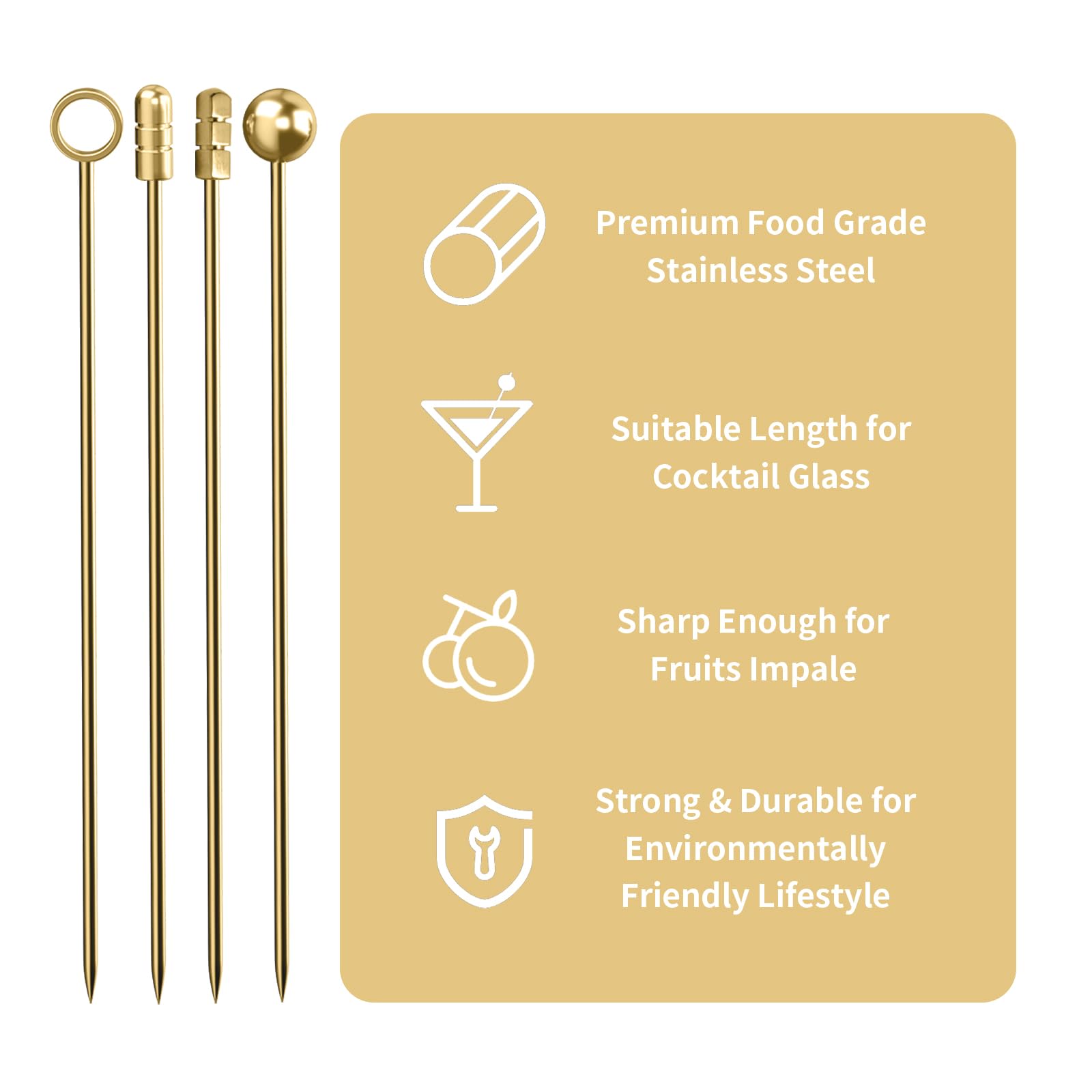 Thecosky gold holder keeps picks organized and ready to use.