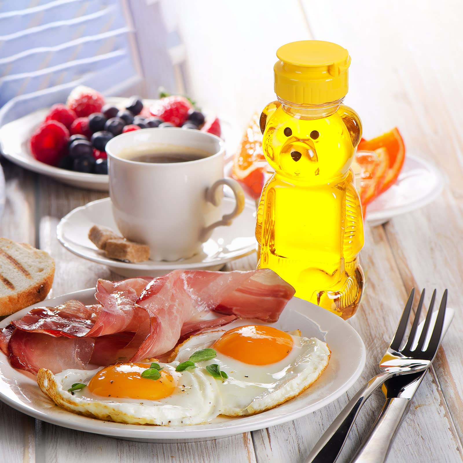 Thenshop BPA-free transparent bear jar safe for kitchen use