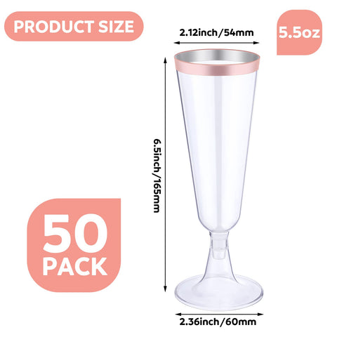 Thenshop clear body plastic champagne glasses provide easy beverage visibility