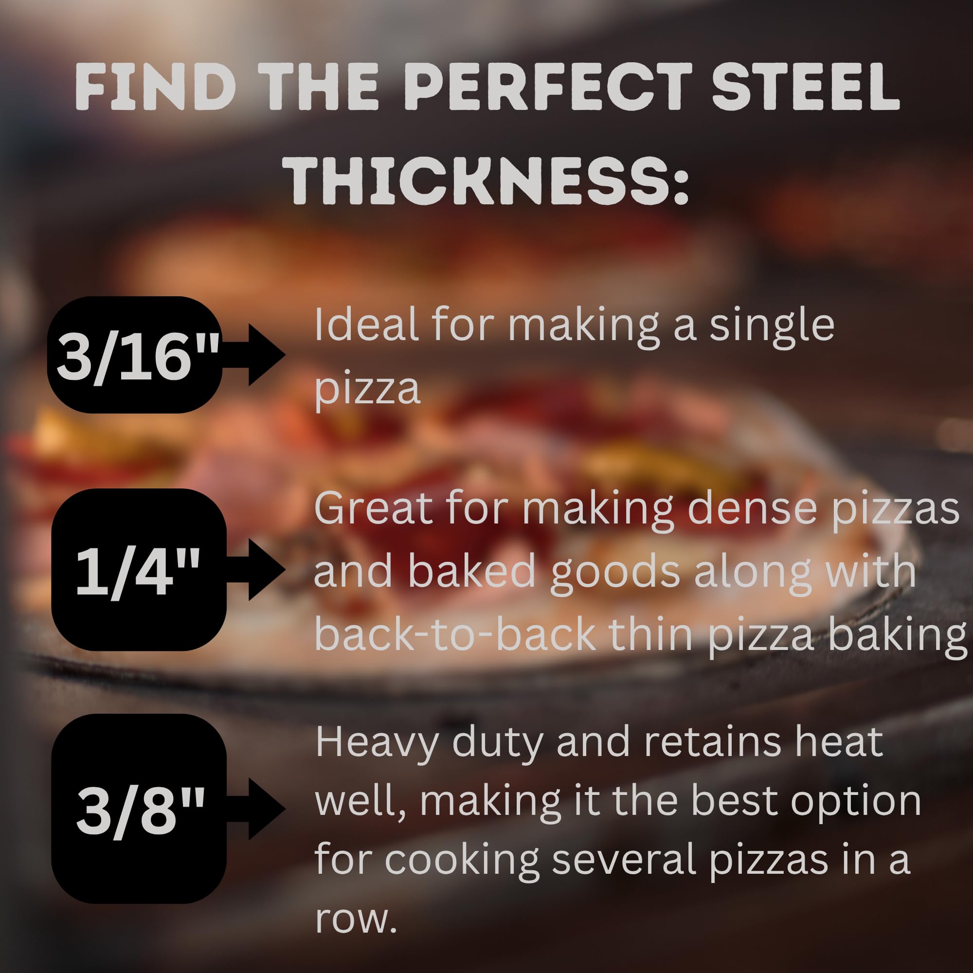 ThermiChef 16x16 pizza steel with durable laser-cut construction in kitchen