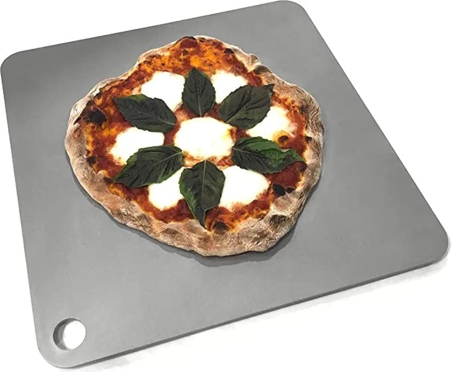 ThermiChef 16x16 pizza steel in oven delivering wood-fired-style crust and even heat.