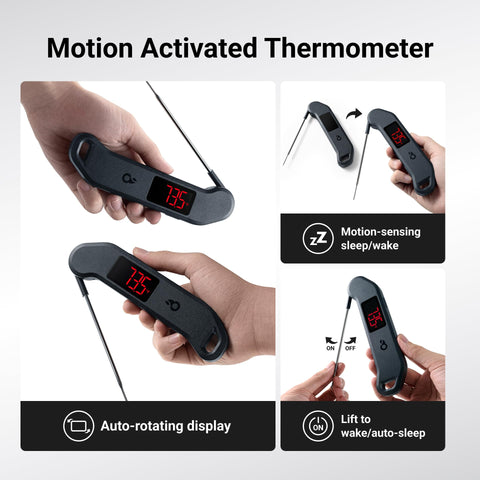 ThermoMaven auto-rotate screen for comfortable viewing from any angle.