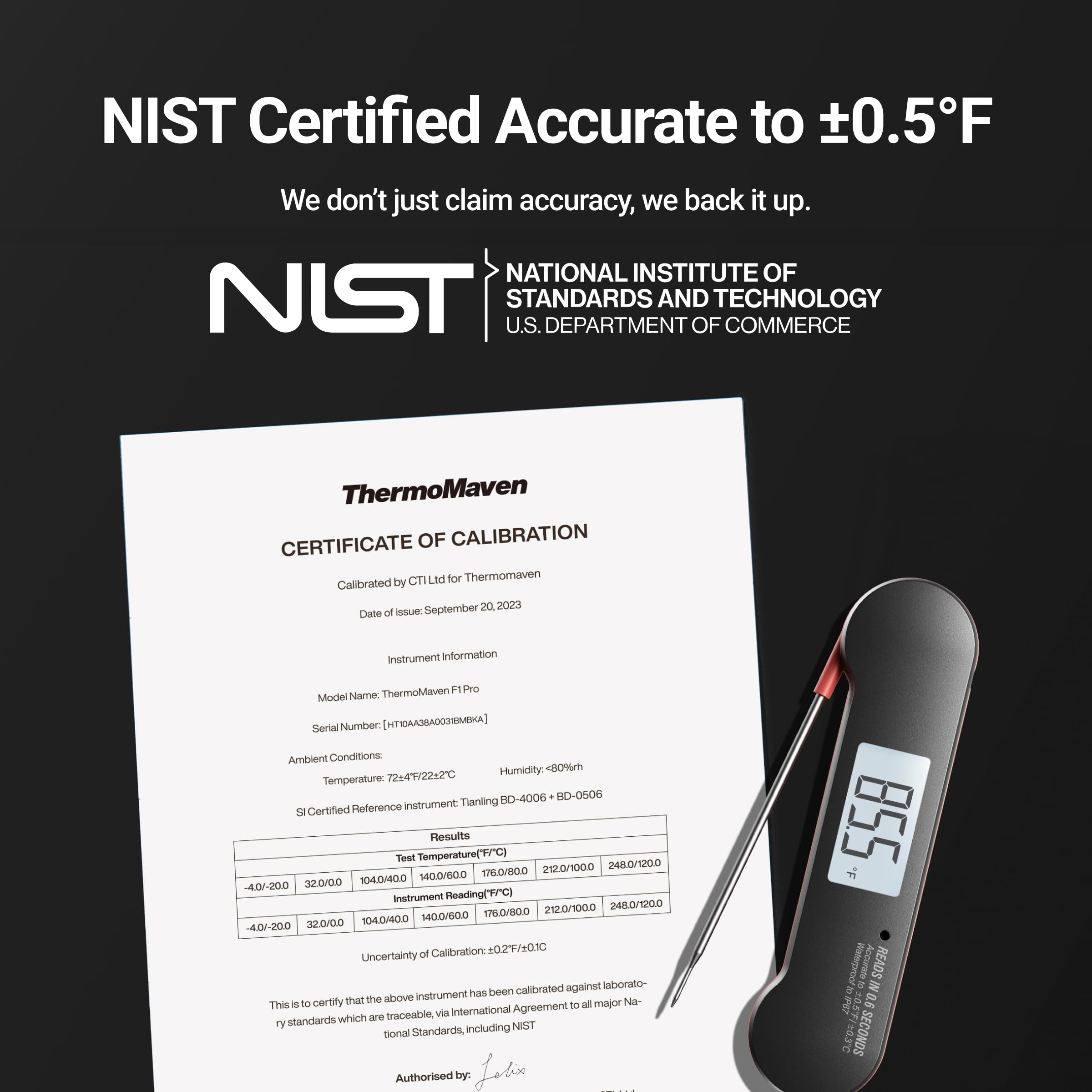 ThermoMaven F1 Pro IP67 waterproof thermometer withstands splashes