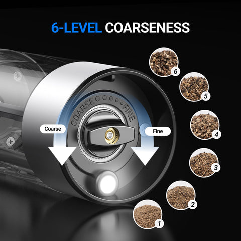 ThermoMaven large-capacity grinder holds up to 70 g pepper for family meals.