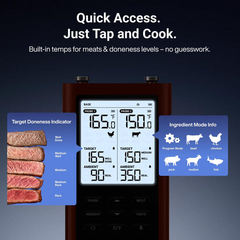 ThermoMaven setup requires no apps or accounts, quick start