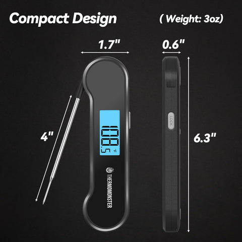 ThermoMonster with ±0.5°F precision and NIST-certified sensor.