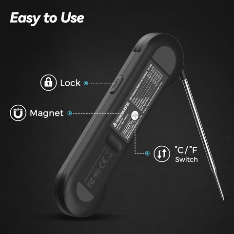 ThermoMonster temperature lock to read away from heat source.