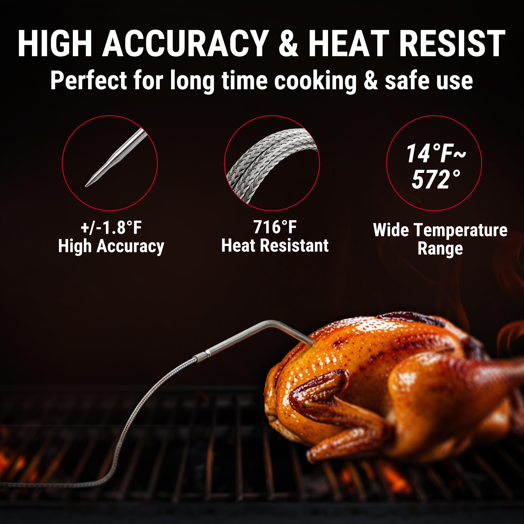 ThermoPro alert on phone keeps you informed during cooking.