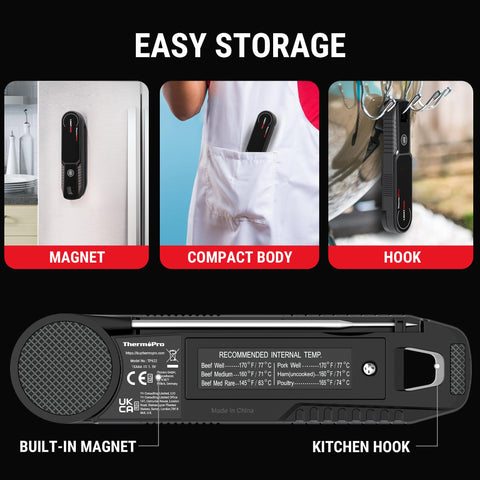 ThermoPro Lightning 90-second auto-off helps conserve battery.