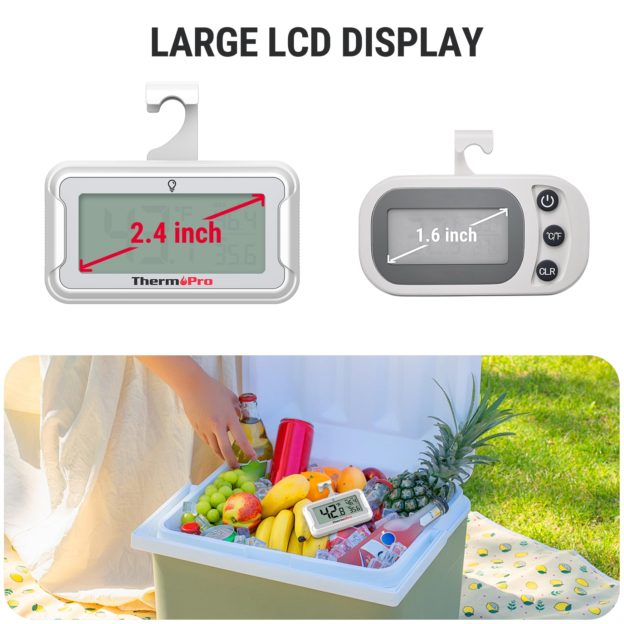 ThermoPro portable monitor for rooms, coolers, or wine cellars.