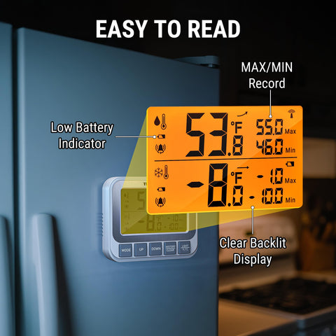 ThermoPro receiver battery status indicating steady power for monitoring.
