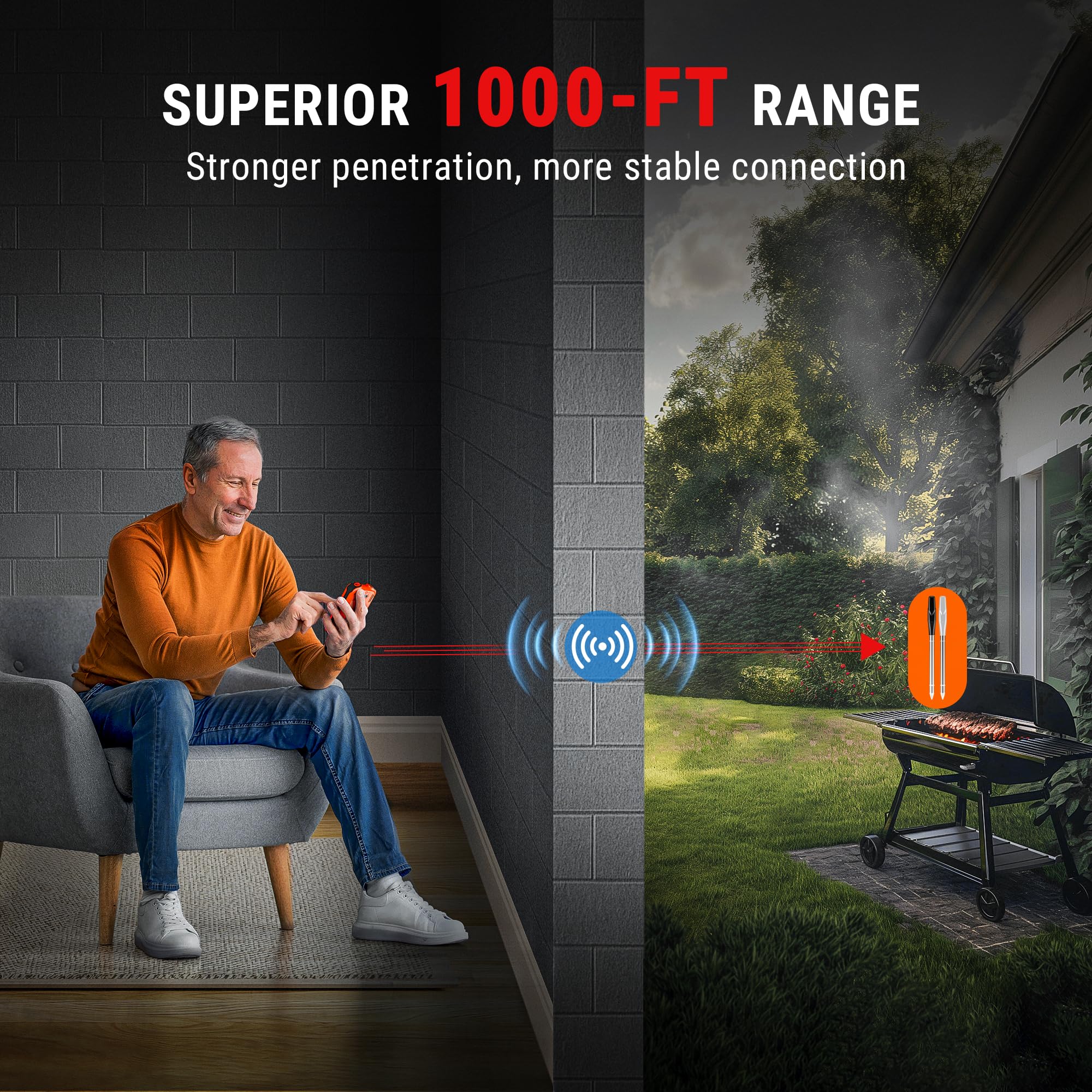 ThermoPro TempSpike two probes monitor two meats simultaneously