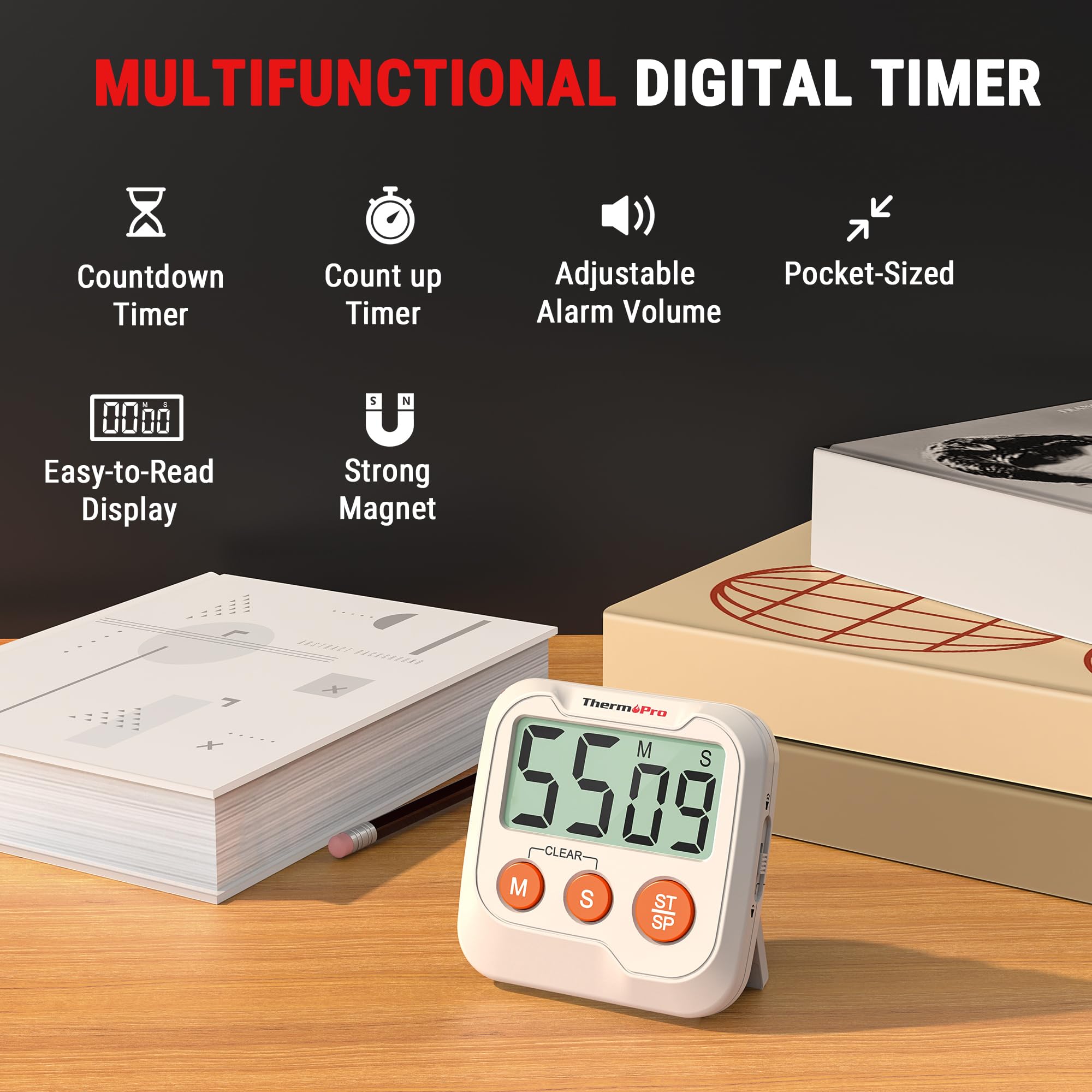 Classroom scene using ThermoPro TM03 timer for study and activities