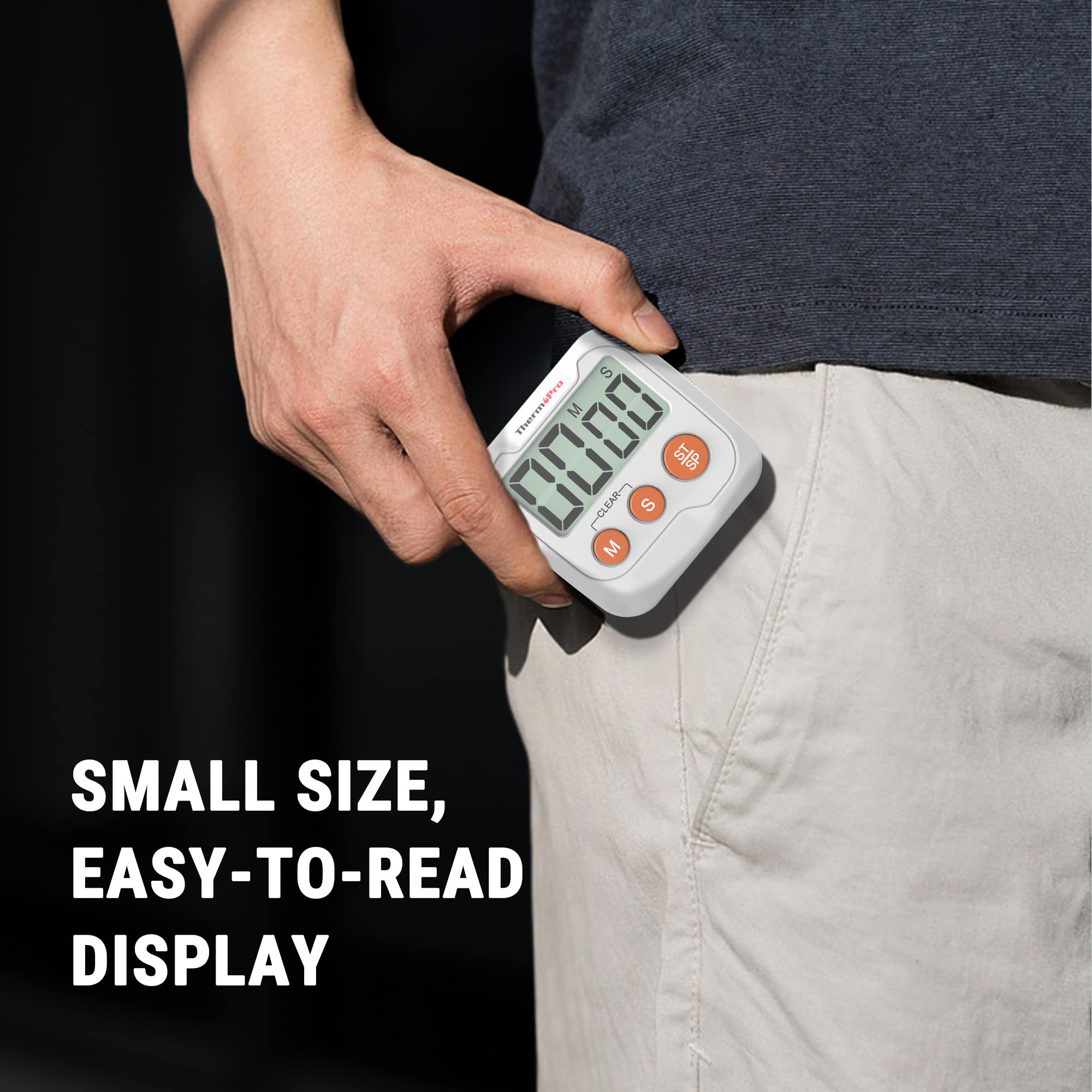 Two-pack ThermoPro TM03 timer packaging for home and classroom