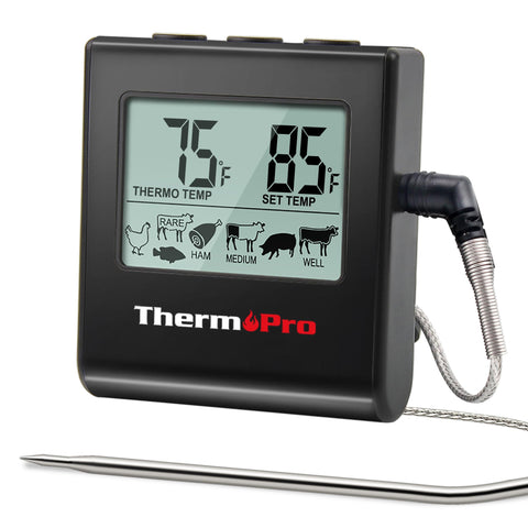 ThermoPro TP16 with large LCD display for precise cooking monitoring