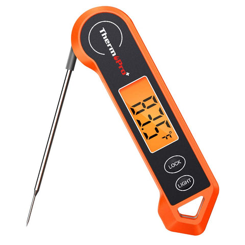 ThermoPro TP19H backlit display helps read temps in low light.