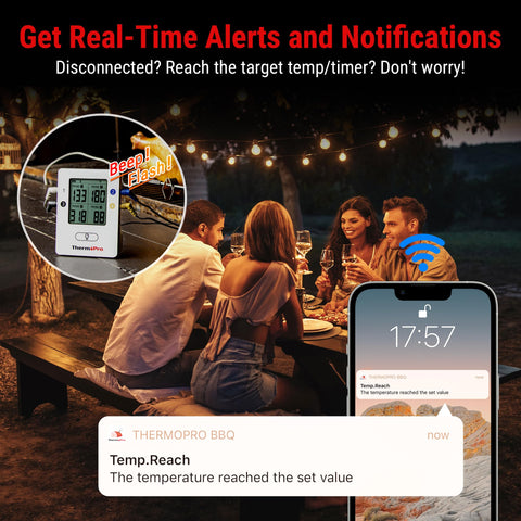 ThermoPro TP25 timers and alarms help manage multiple dishes during meals.