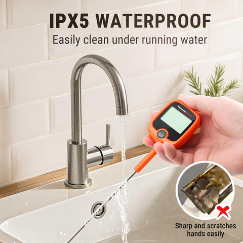 ThermoPro TP509 IPX5 waterproof thermometer for simple cleaning