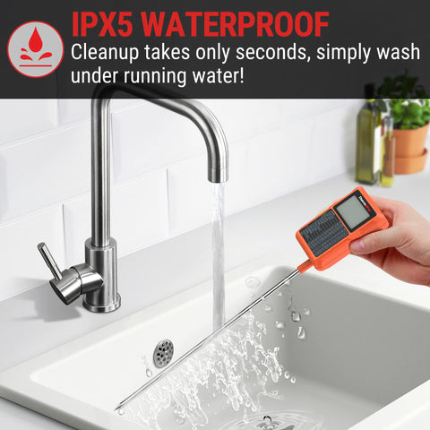 TP510 IPX5 waterproof design allows easy rinsing under running water
