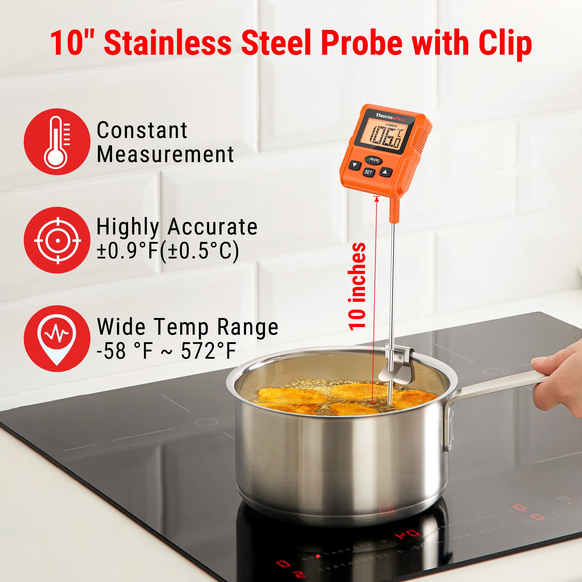 90-degree anti-vapour display on the TP511 for easy viewing from any angle