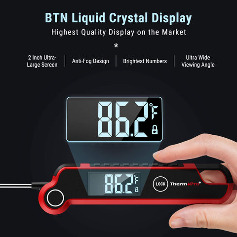ThermoPro TP620 rotating display for ambidextrous use in any kitchen.