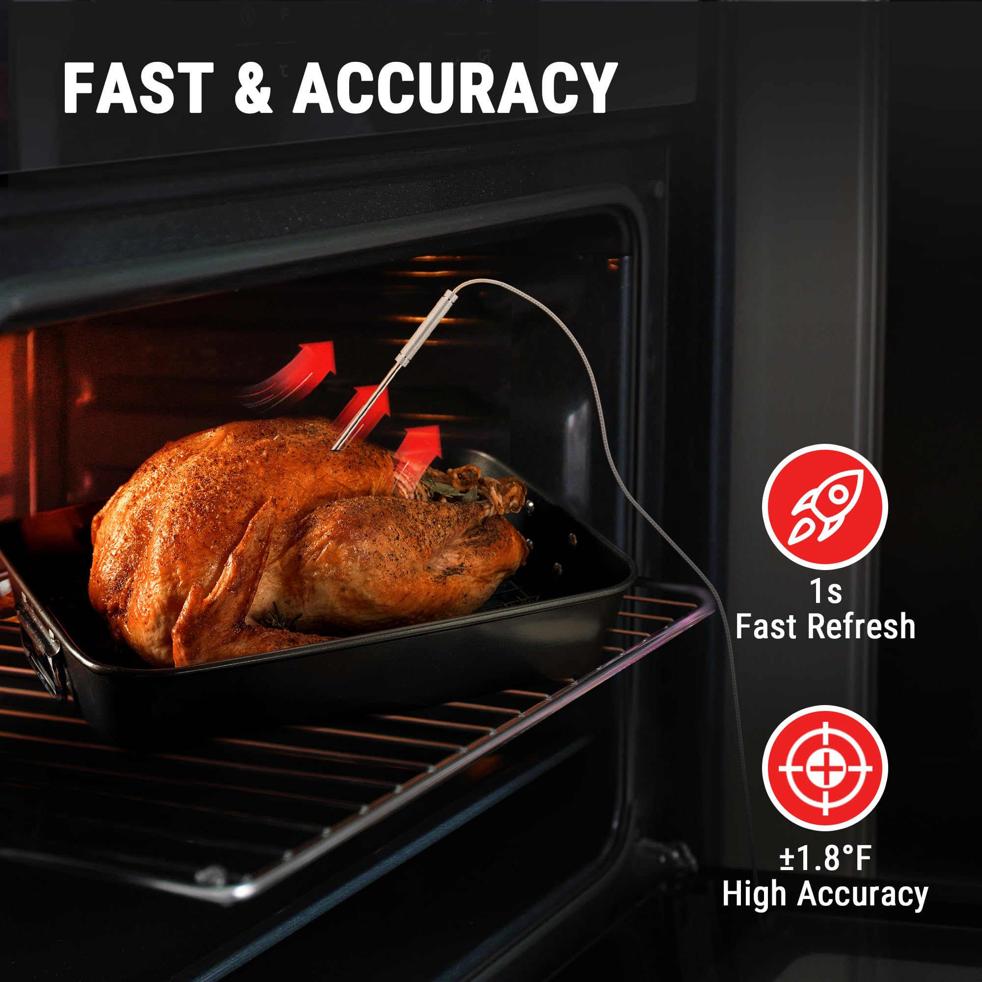 ThermoPro TP717 BBQ alert helps time fuel adjustments efficiently.