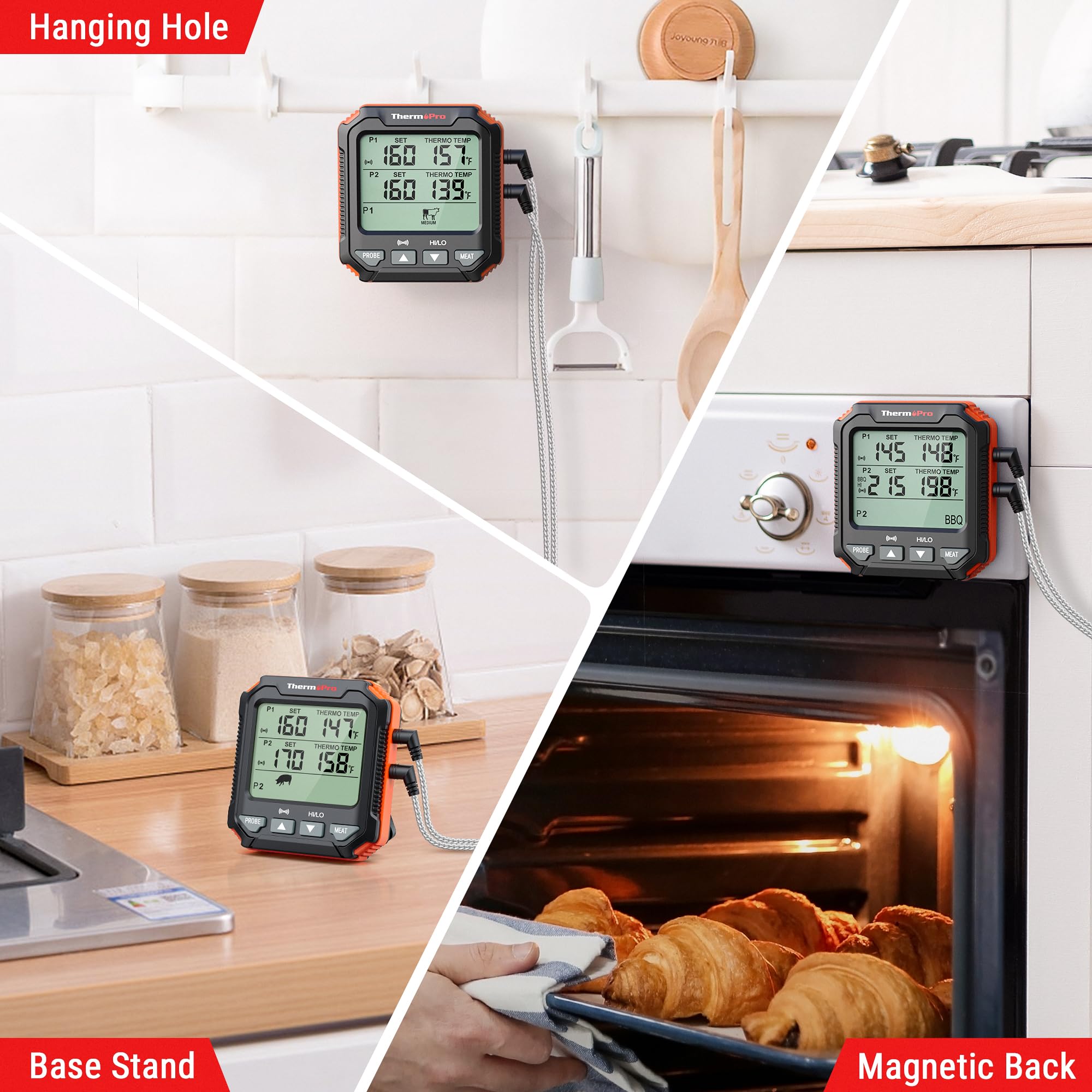 ThermoPro TP717 wide temperature range covers grills, smokers, and ovens.