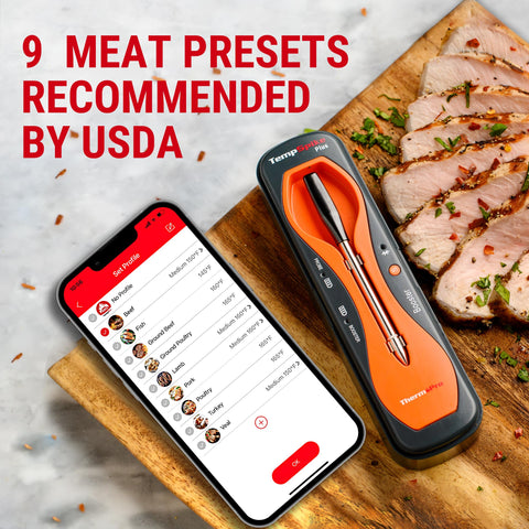 ThermoPro TP970 battery indicator for uninterrupted cooking.