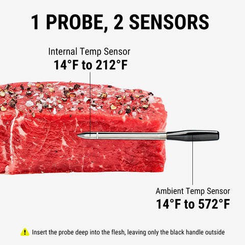 ThermoPro TP970 app screen with customizable alerts.